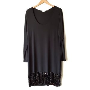 Calvin Klein Dresses - Calvin Klein Black Sheath Dress with Sequin Hem Calvin Klein Dresses - Calvin Klein Black Sheath Dress with Sequin Hem